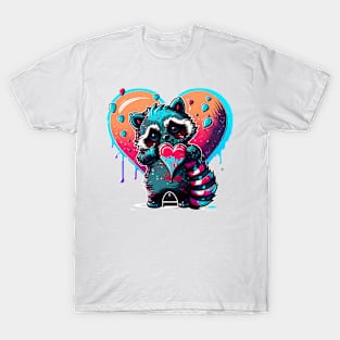 In Love Racoon design #1 T-Shirt